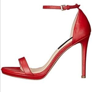 Steve Madden Heels Red Leather